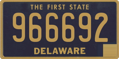 DE license plate 966692