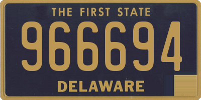 DE license plate 966694