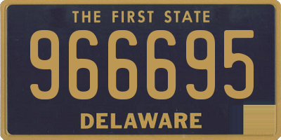 DE license plate 966695