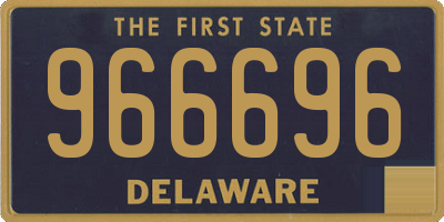 DE license plate 966696