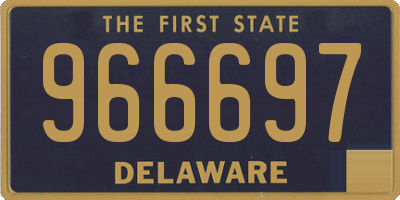 DE license plate 966697