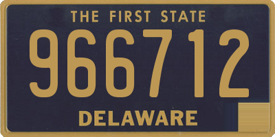 DE license plate 966712