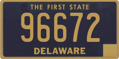 DE license plate 96672