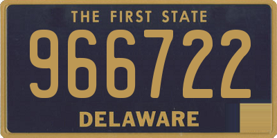 DE license plate 966722