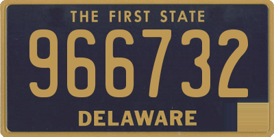 DE license plate 966732