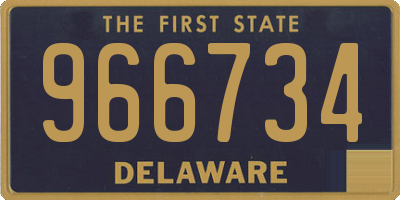 DE license plate 966734