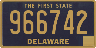 DE license plate 966742