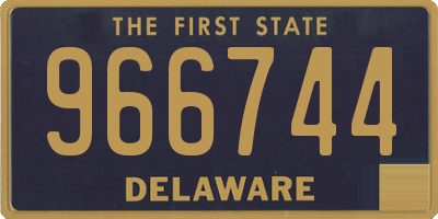 DE license plate 966744