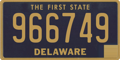 DE license plate 966749