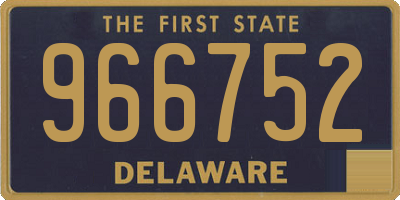 DE license plate 966752