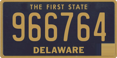 DE license plate 966764