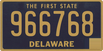 DE license plate 966768