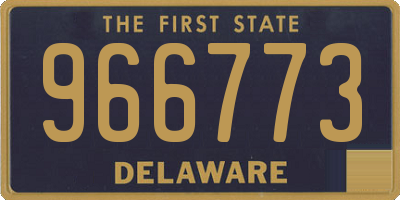 DE license plate 966773