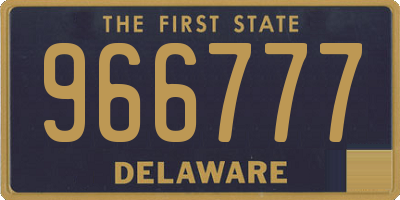 DE license plate 966777