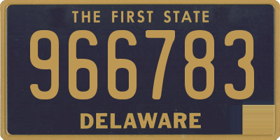 DE license plate 966783