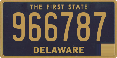 DE license plate 966787