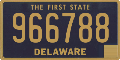 DE license plate 966788