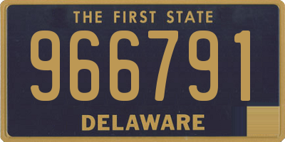 DE license plate 966791