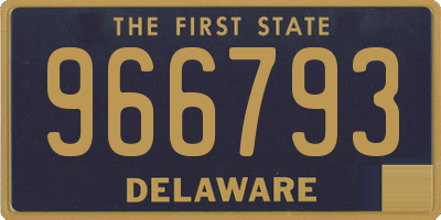 DE license plate 966793