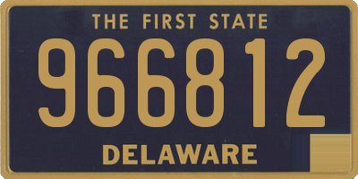 DE license plate 966812