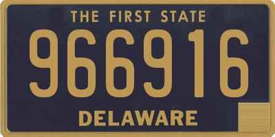 DE license plate 966916