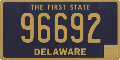 DE license plate 96692
