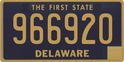 DE license plate 966920