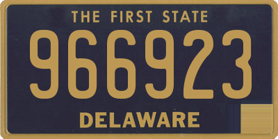 DE license plate 966923