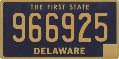 DE license plate 966925