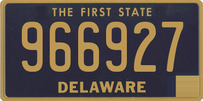 DE license plate 966927