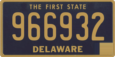 DE license plate 966932