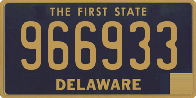 DE license plate 966933