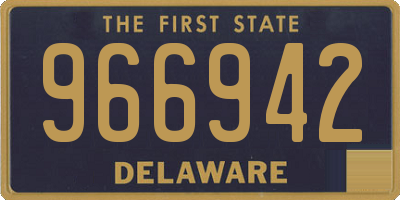 DE license plate 966942