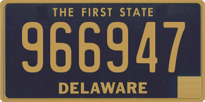 DE license plate 966947