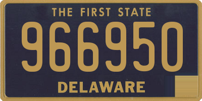 DE license plate 966950