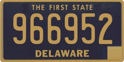 DE license plate 966952