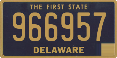 DE license plate 966957