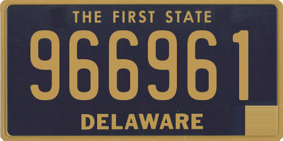 DE license plate 966961