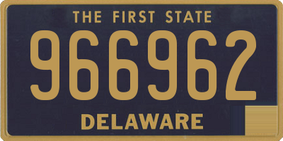 DE license plate 966962