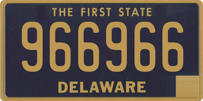 DE license plate 966966