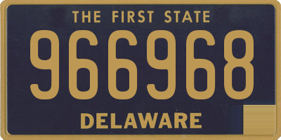 DE license plate 966968