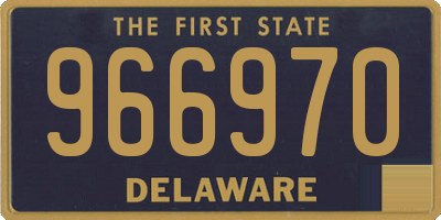 DE license plate 966970