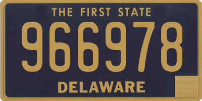 DE license plate 966978