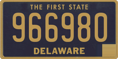 DE license plate 966980