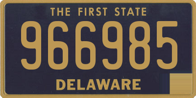 DE license plate 966985