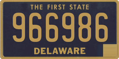 DE license plate 966986