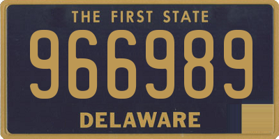 DE license plate 966989
