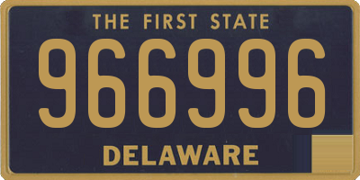 DE license plate 966996