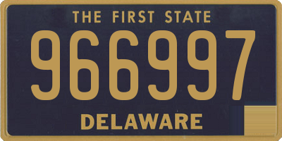 DE license plate 966997