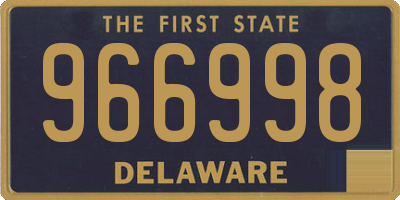 DE license plate 966998